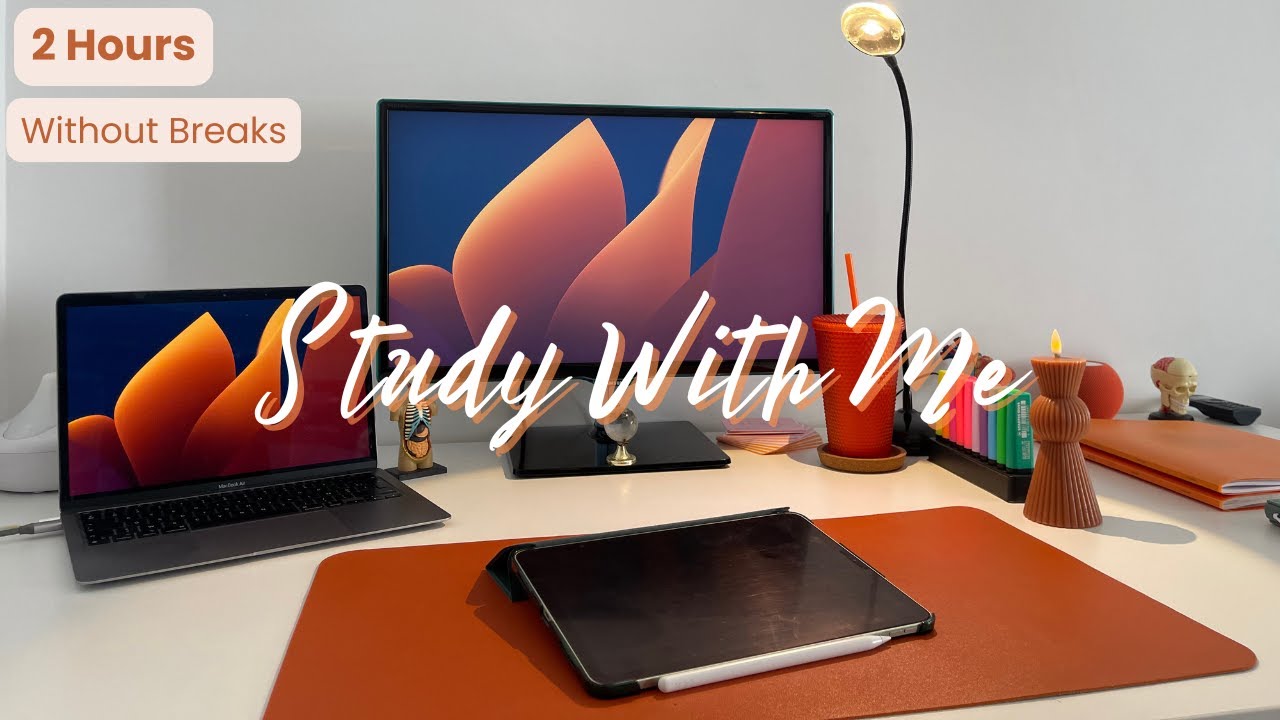 📚 Study With Me – 2 Hours of Deep Focus | No Break | Cozy Fireplace ...