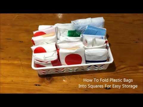 แผ่น พับ psd  2022 New  How To Fold Plastic Bags into Squares For Easy Storage