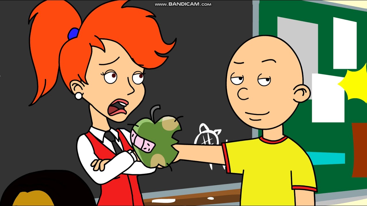 Caillou Gives Mrs. Martin a Rotten Apple/Grounded - YouTube