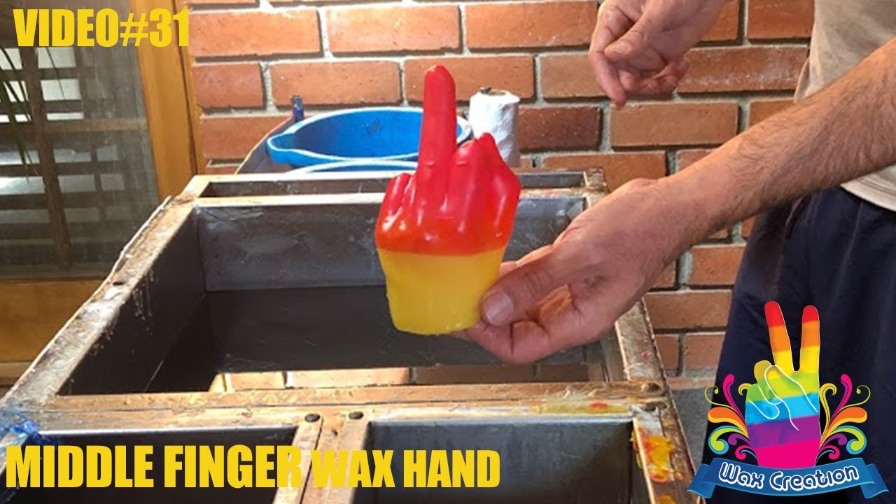 Middle finger 🖕 wax hand ! Making a middle finger wax hand was fun! So we share it with you