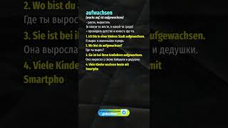 Немецкий глагол aufwachsen за 60 секунд с примерами!