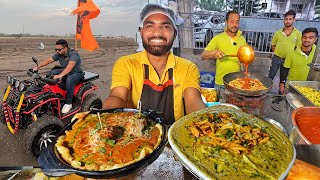 25+ Items Gujarati Thali  India's Biggest Food Tour SURAT #26 ❤ Raja Rani Paratha & Burrito Bowl