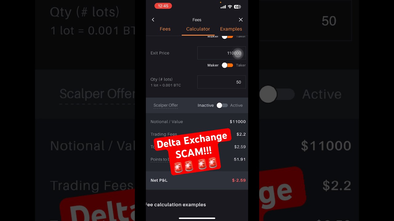 Delta Exchange is SCAM Delta exchange me fees zyada kuy h 