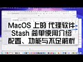 MacOS 上的 代理软件Stash 使用简单介绍:配置、功能与不足解析