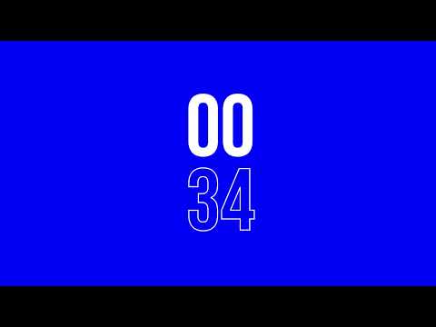 60 SECONDS Countdown Timer | Blue Chroma [White Numbers]