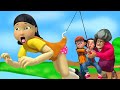 오징어 게임 SQUID GAME Doll or Fishing Vs Nick & Tani and Ms T - Scary Teacher 3D Animation| BuzzStar