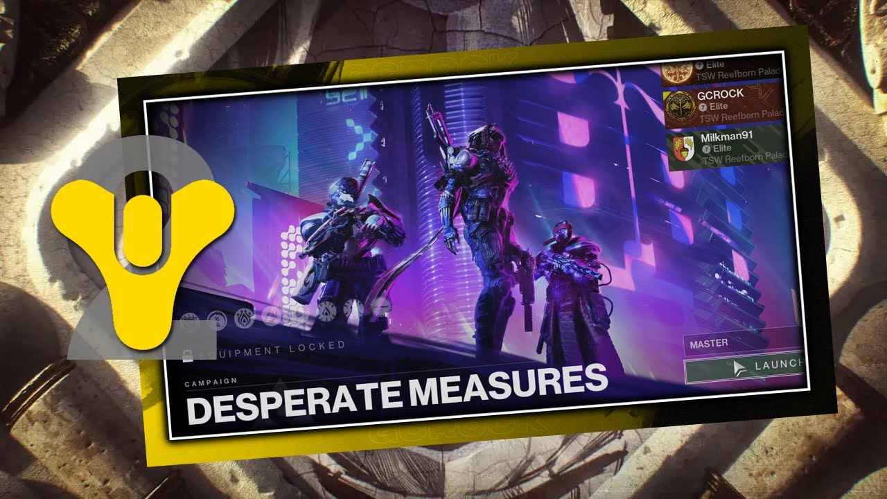 Desperate Measures Master Difficulty All Champions and No Wipes! | Destiny 2 Master of Survival