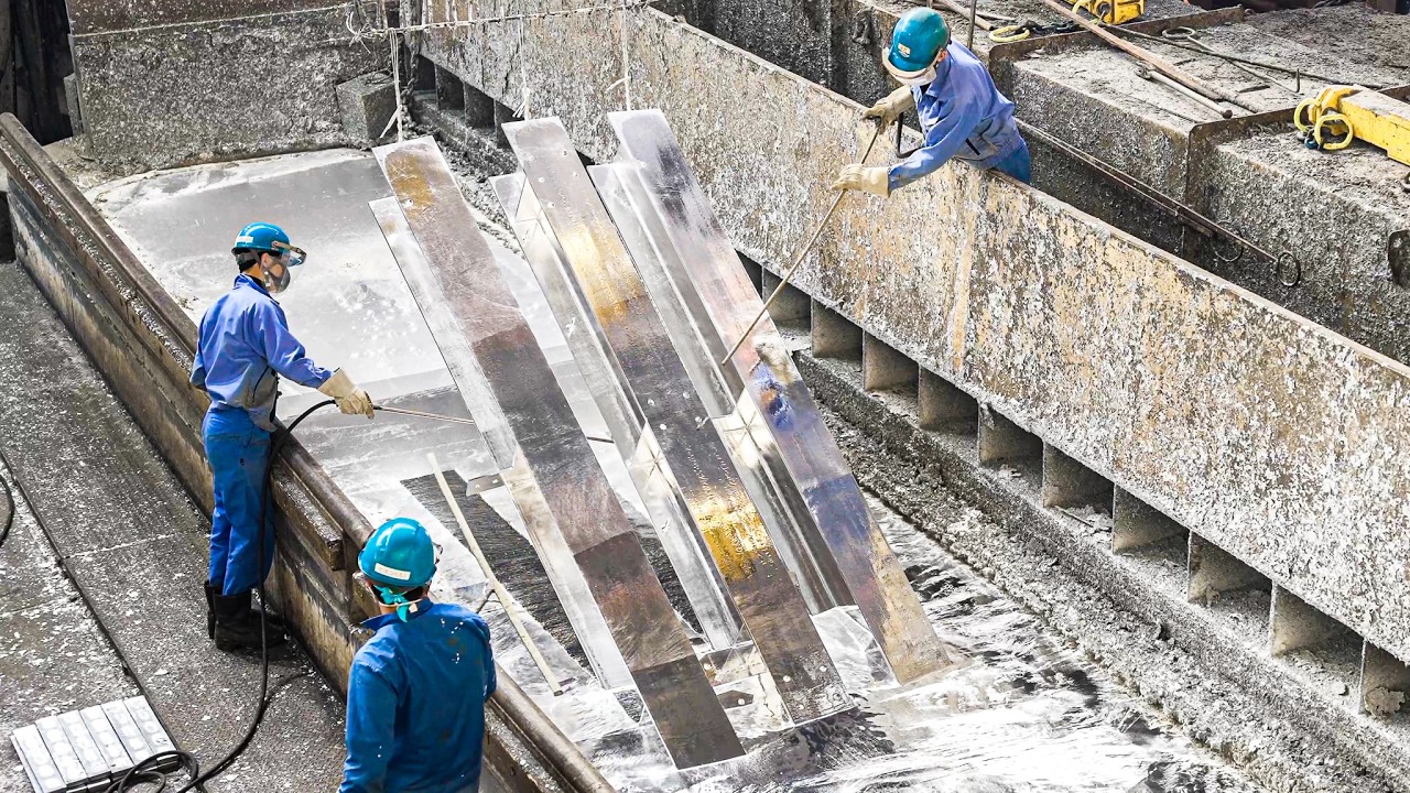 Японский завод по оцинковке стали!!! Техника давно существующего завода