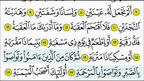 سورة البلد ١٧-٢٠ تكرار الاية