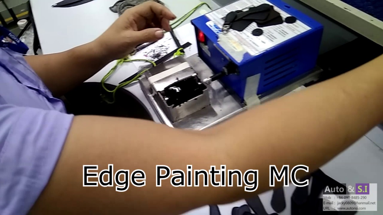 Leather EDGE PAINTING MACHINE YouTube