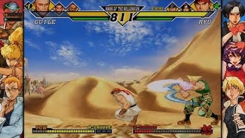 Guile/E Honda/Balrog vs Ryu/Kyo/Bison: Capcom vs SNK 2