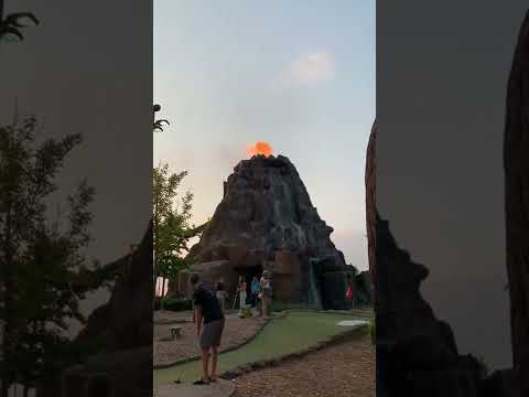 Volcano in dinosaur land!