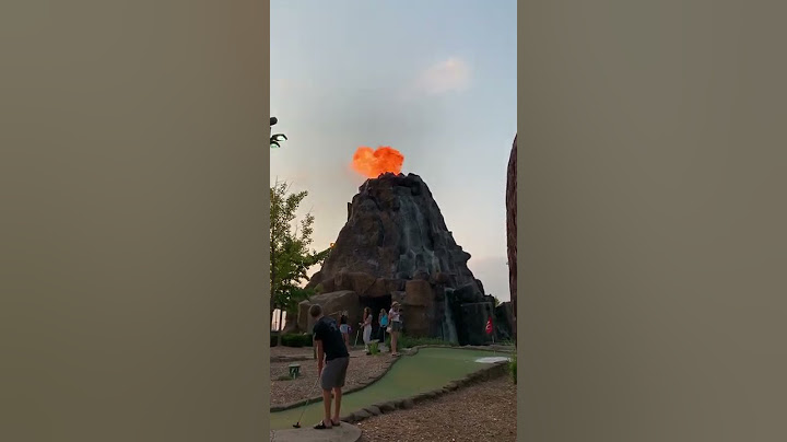 Volcano in dinosaur land!