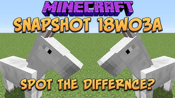 Minecraft 1.13 Snapshot 18w03a Horse Model Changes & Command Tweaks