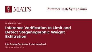 Ortega-Fernández, Kowalczyk - Detecting Steganographic Weight Exfil [MATS Symposium | Summer 2026]