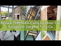 Review TIMHAKA Catio Outdoor Cat Enclosure, Large 4 Tiers Cat Catio Connect to Window for Outdoor In