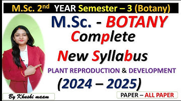 M.Sc 2nd Year Syllabus Botany | 3rd  Semester M.Sc #जीव विज्ञान | All University Papers 2024-2025|