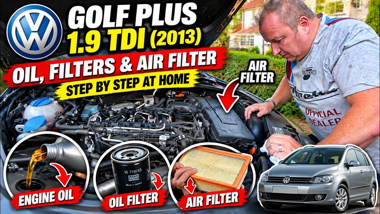 VW Golf Plus 1.9 TDI Service – Change Oil & Filters Yourself and SAVE MONEY!