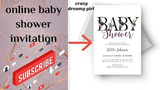 how to make online baby shower invitations