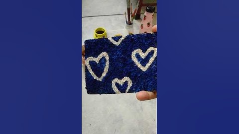 Heart Textured Art 💙🤍 || #shorts #art