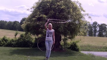 Beginner Hula Hoop Dance - Easy Trick Tutorial - Escalator Fold & Frisbee -  with Slow Motion