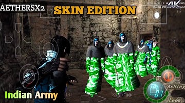 Resident evil 4 Texture mod AETHERSX2 - indian Army 🪖 Skin#rockygamestation