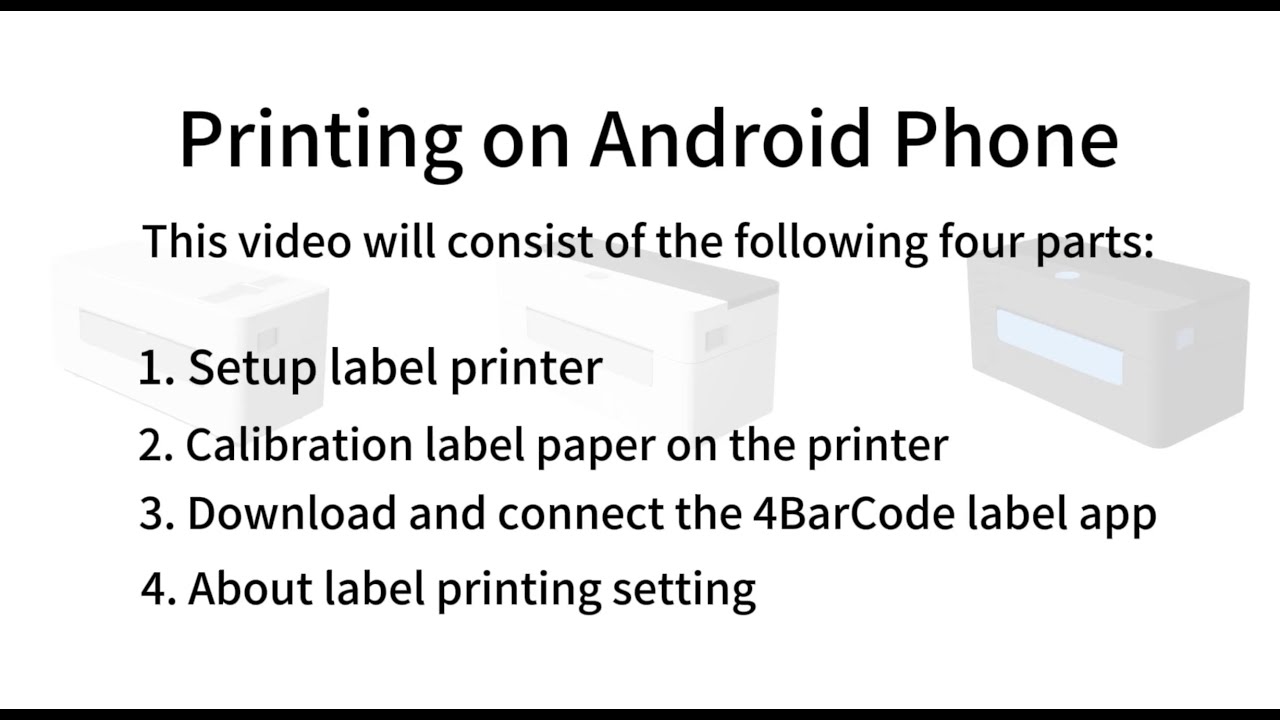 Android Printing Tutorial-HIROBOT 4B-2054N Bluetooth+USB Thermal Label Printer