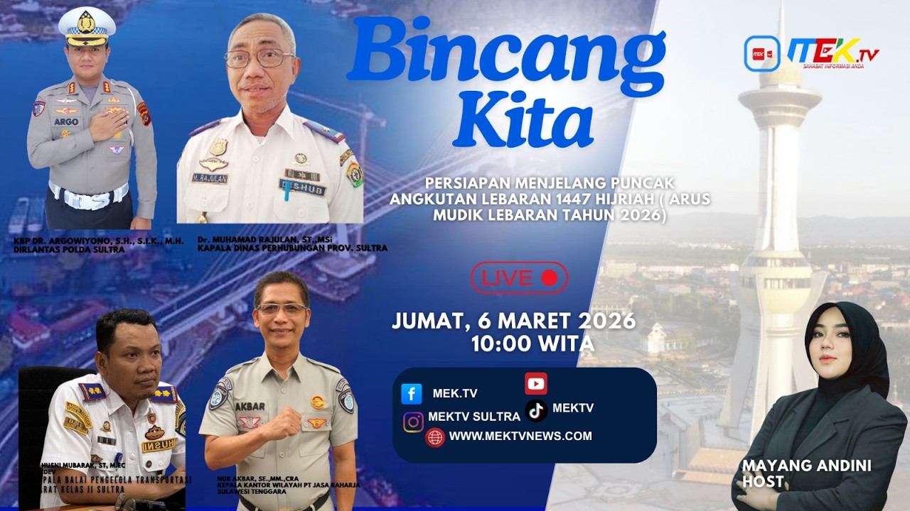 BINCANG KITA - PERSIAPAN PUNCAK ANGKUTA LEBARAN 1447 HIJRIAH (ARUS MUDIK TAHUN LEBARAN 2026)