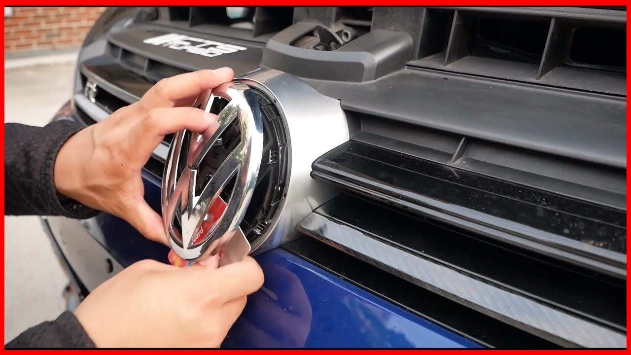 VW-Emblem am Klappschlüssel gegen kratzfestes Emblem tauschen