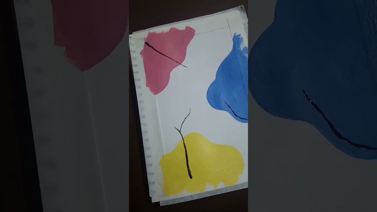 Leave art | acrylic painting | boho art