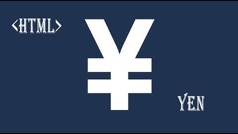 HTML yen symbol currency