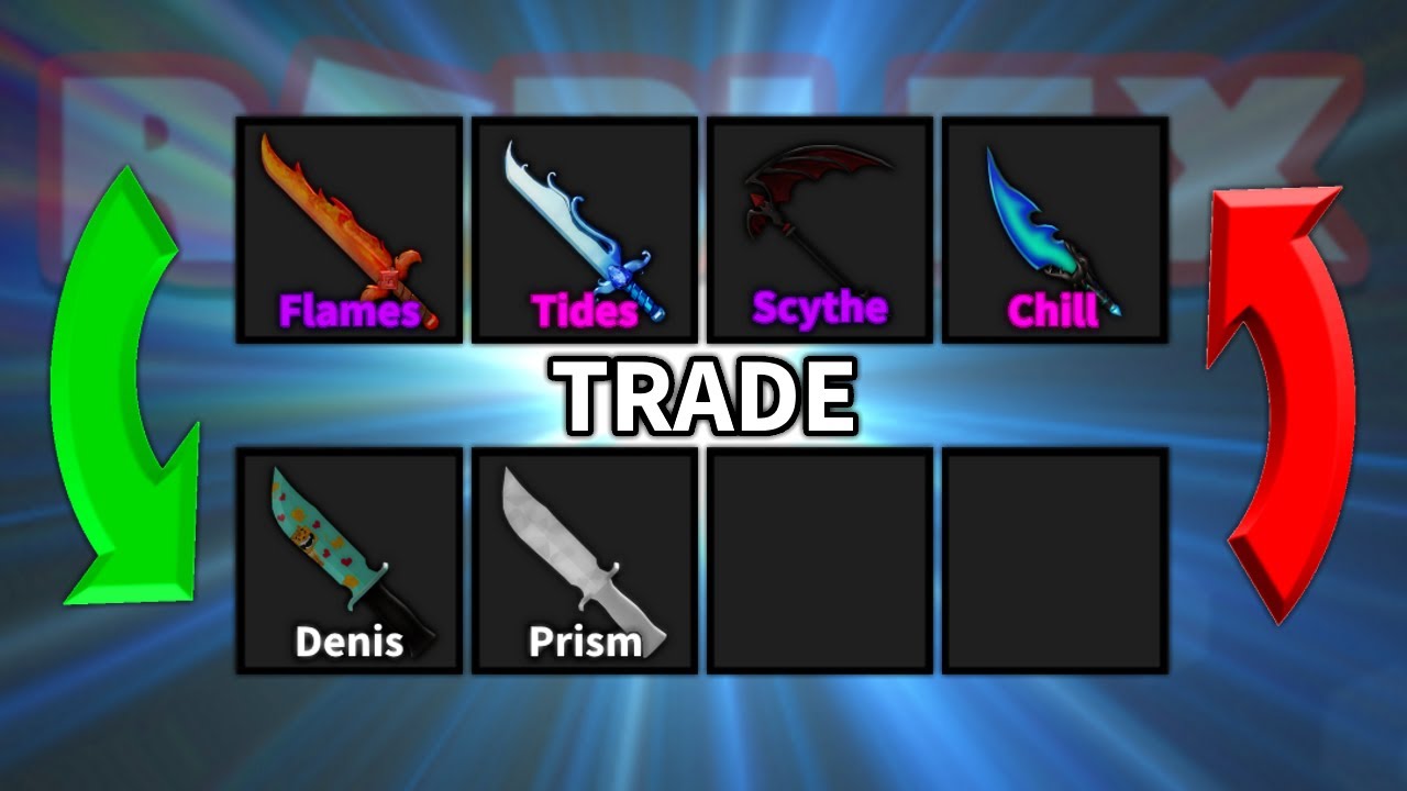 Trading A Denis Knife For 8 Godly Knives Roblox Murder Mystery 2 Youtube - murder mystery 2 godly trades or buying no scamm roblox