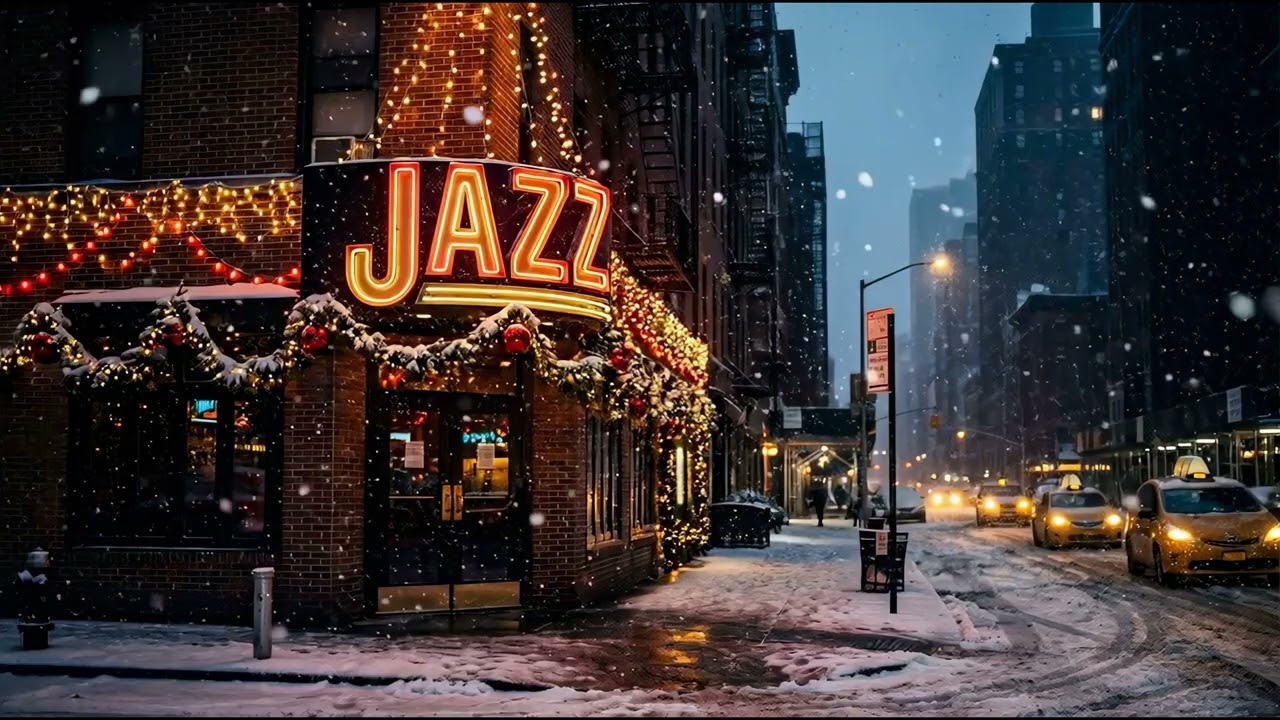Christmas Jazz Night in NYC 🎄 Cozy Winter Jazz Ambience