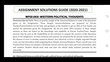 MPSE 3 Ignou solved assignment 2020-21