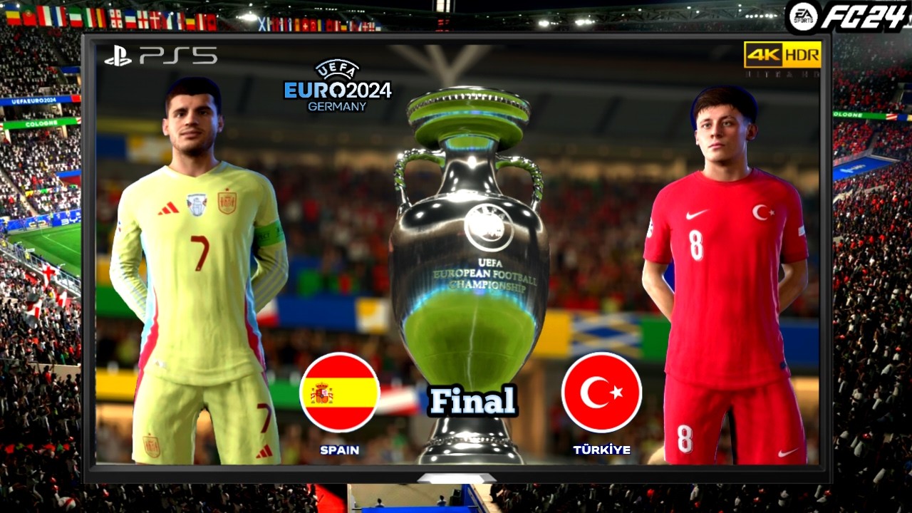 EA FC 24 - Spain Vs Turkey | UEFA EURO 2024 Final Gameplay PS5 [4K 60FPS+HDR]
