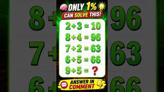 🧠 Only 1% Can Solve This😱 #shorts #puzzle #maths