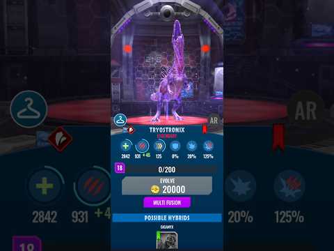 TRYOSTRONIX🔥 gone 18 level #jurassicworldalivegaming #shortvideo #dinosaur