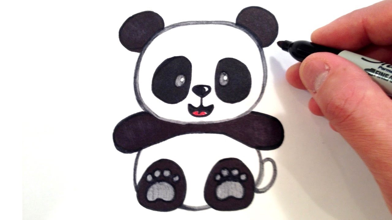 HOW TO DRAW A PANDA EASY STEP BY STEP - COMO DESENHAR UM PANDA