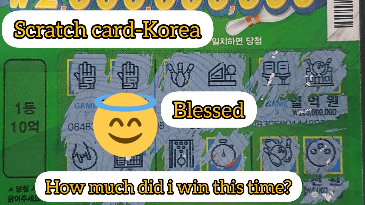 Trying different scratch card Korea YouTube