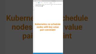 kubernetes schedule constraint