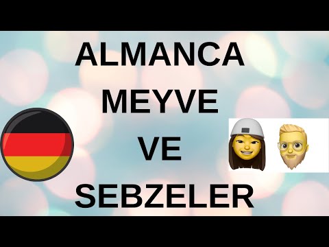 ALMANCA MEYVE VE SEBZELER