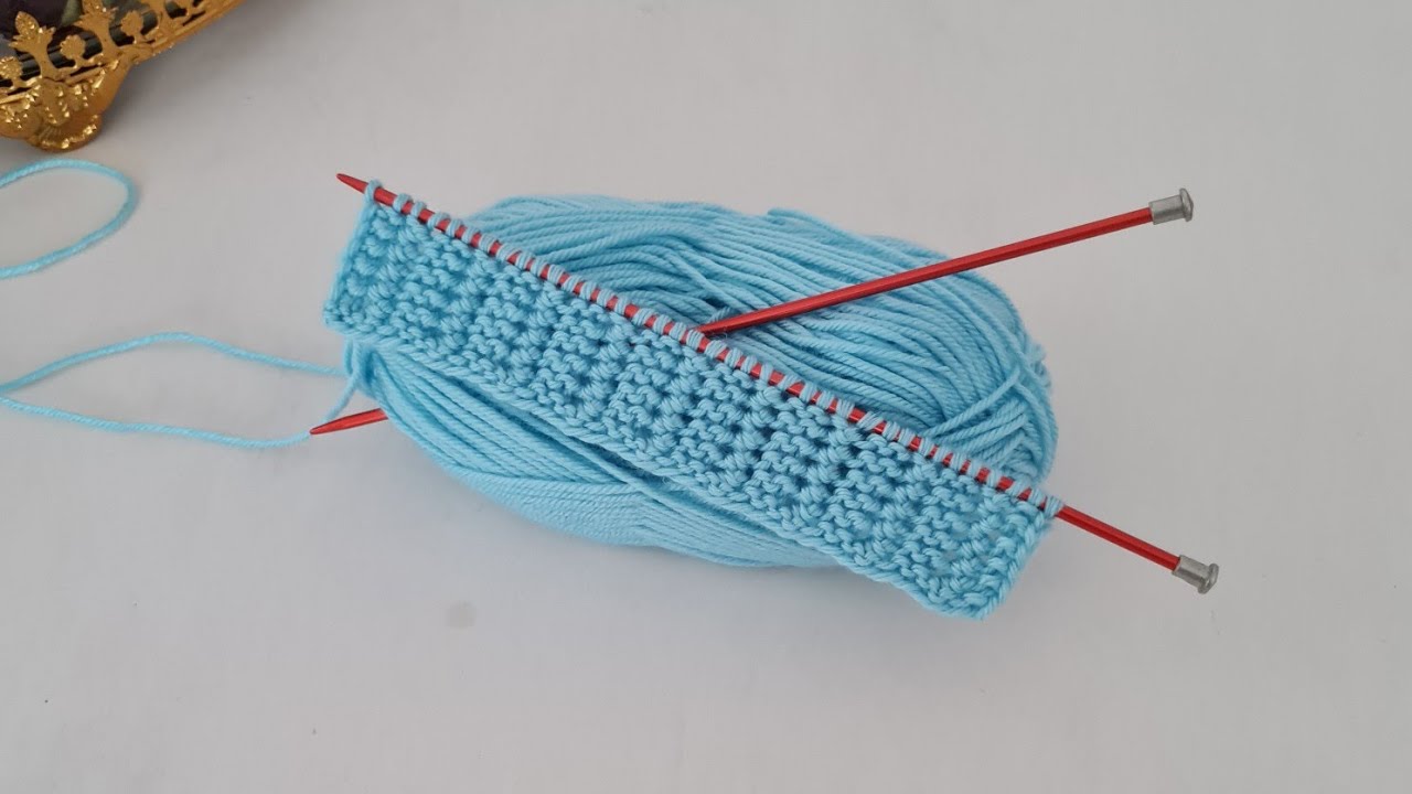 Легкий узор для вязания двумя спицами, состоящий из одного ряда