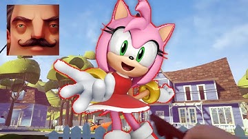 Hello Neighbor - My New Neighbor Sonic Amy Rose Act 2 Random Gameplay Walkthrough