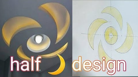 How to draw perfect half 🌙 moon design with gypsum bord false ceiling by ARpopDesign