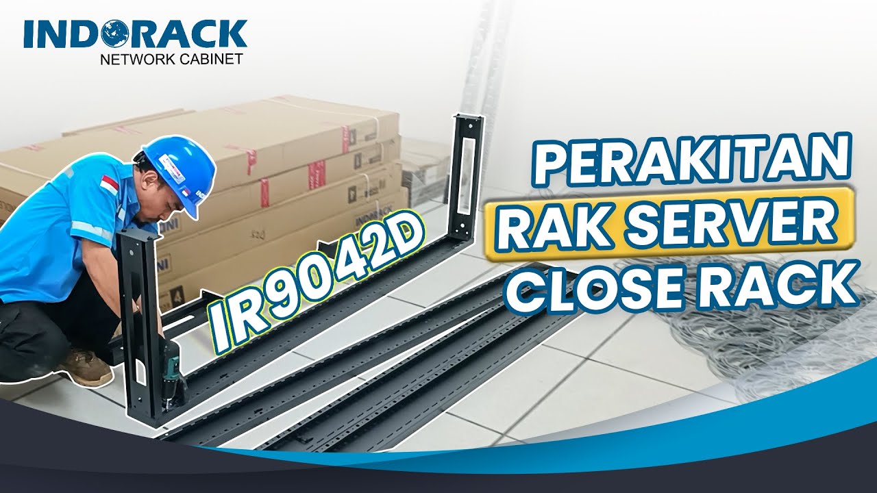 Perakitan Rak Server tipe Close Rack IR9042D di Ruang Server Customer ...