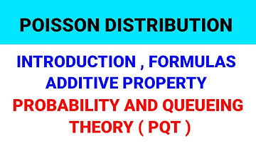 Poisson Distribution | Formulas |  Probability and Queueing Theory | PQT |WELCOME ENGINEERS