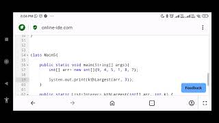 DSA concept: Kth largest element using heap