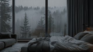 Night Rain Sounds to Help You Fall Asleep | Foggy Forest on a Rainy Day Helps to Relax the Mood