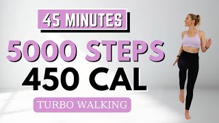 🔥5000 STEPS TURBO WALKING🔥FAST WALKING for WEIGHT LOSS🔥KNEE FRIENDLY🔥NO JUMPING🔥FAT BURNING CARDIO🔥