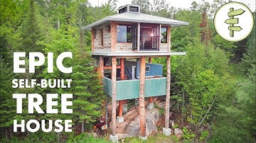 Mind-Blowing Modern Tiny Tree House Built with Reclaimed Materials - FULL TOUR